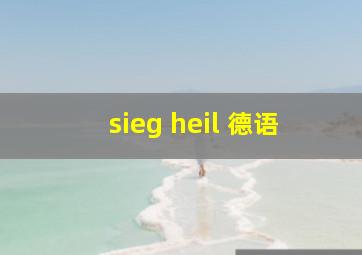 sieg heil 德语